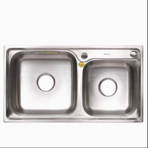 Premium 75 x 40 cm Stainless Steel Kitchen Sink – Double Bowl, Anti-Spill Design