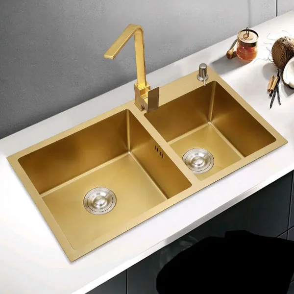8245 Golden Hand Made Sink – Premium Kitchen Sink